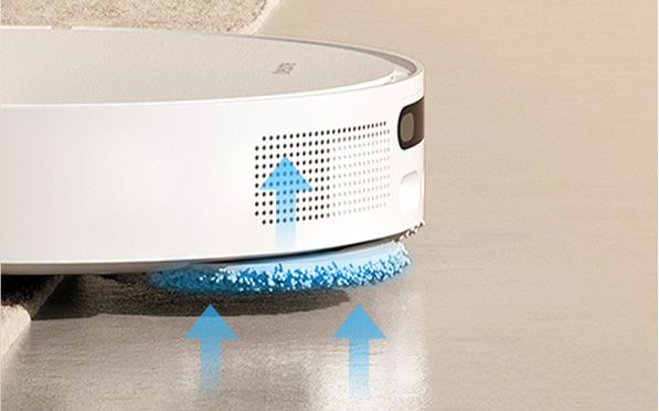 Dreame S10 automatically lifts the mopping pads on carpets
