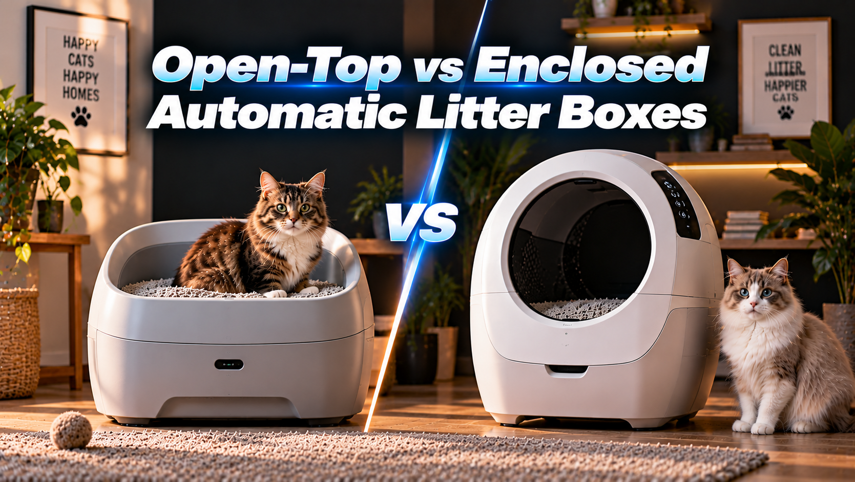 Open-Top vs Enclosed Automatic Litter Boxes